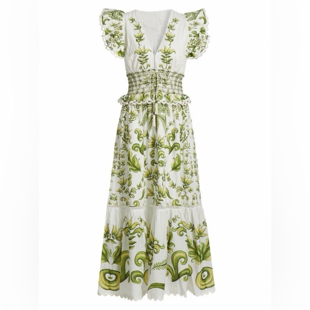 FARM RIO: Milani Flutter-Sleeve Maxi Dress - Picture 2 of 9